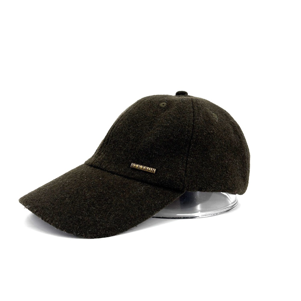 Stetson Wool Baseball Winter Cap Mens OS Green Olive Strap Back Hat Adjustable